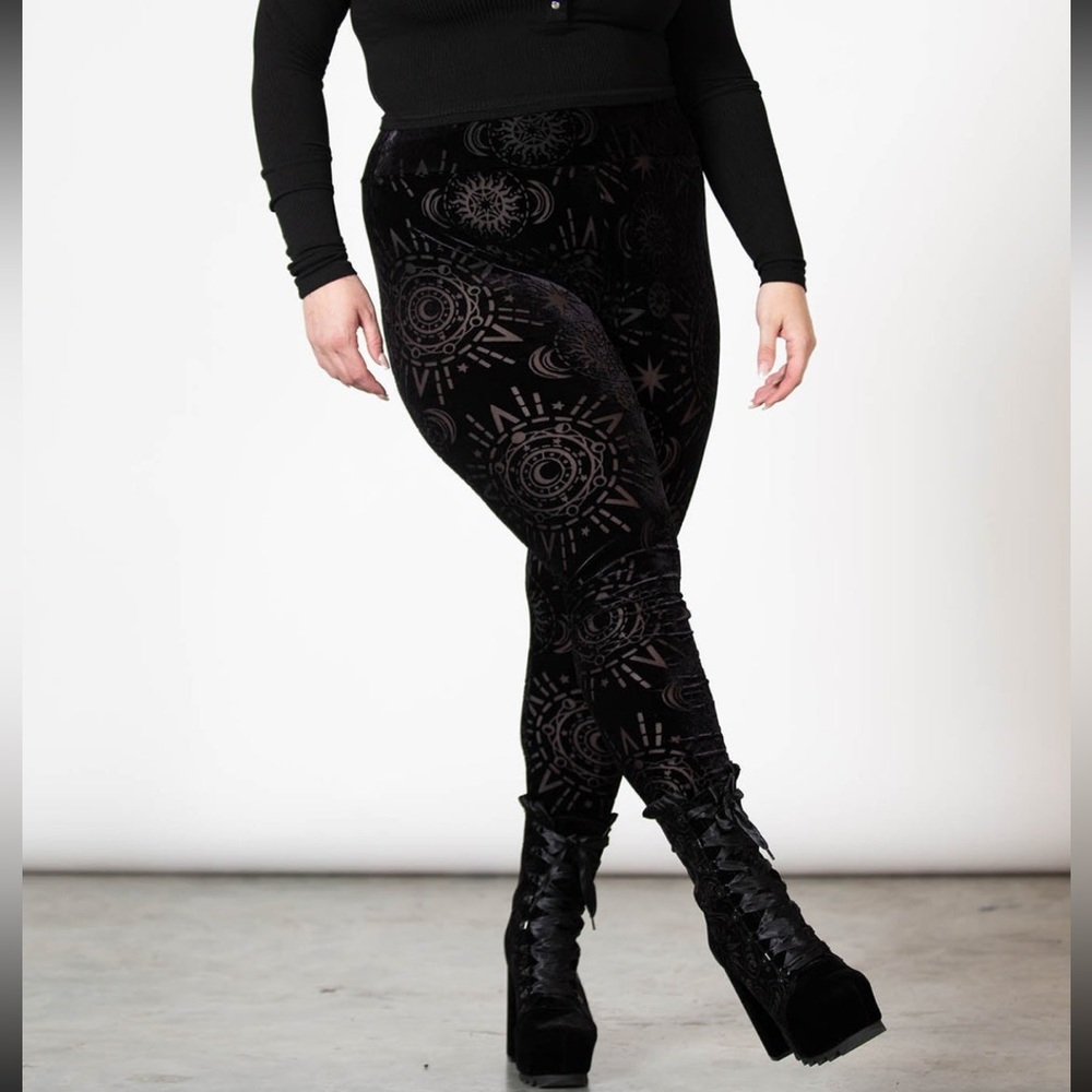 Killstar Black Patterned Leggings